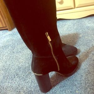 Michael Kors Black Suede Heel Boots